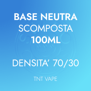 Base neutra scomposta pack gia completo densità 70-30 per tiro di polmone DL e flavour tnt vape 100ml svapostudio