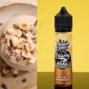 Liquido Creamy Nuts killer cremoso crema pasticcera alla vaniglia on nocciole e noci pecan tornado juice svapostudio2